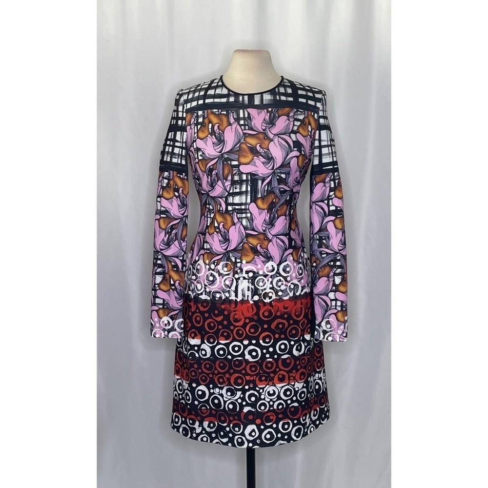 CLOVER CANYON Floral Fields Jersey Knit Shift Dress Colourful Graphic Large - Picture 3 of 12